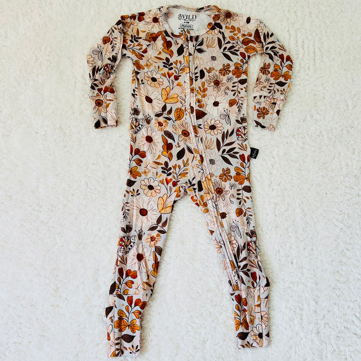 Autumn Floral Bamboo Zippy