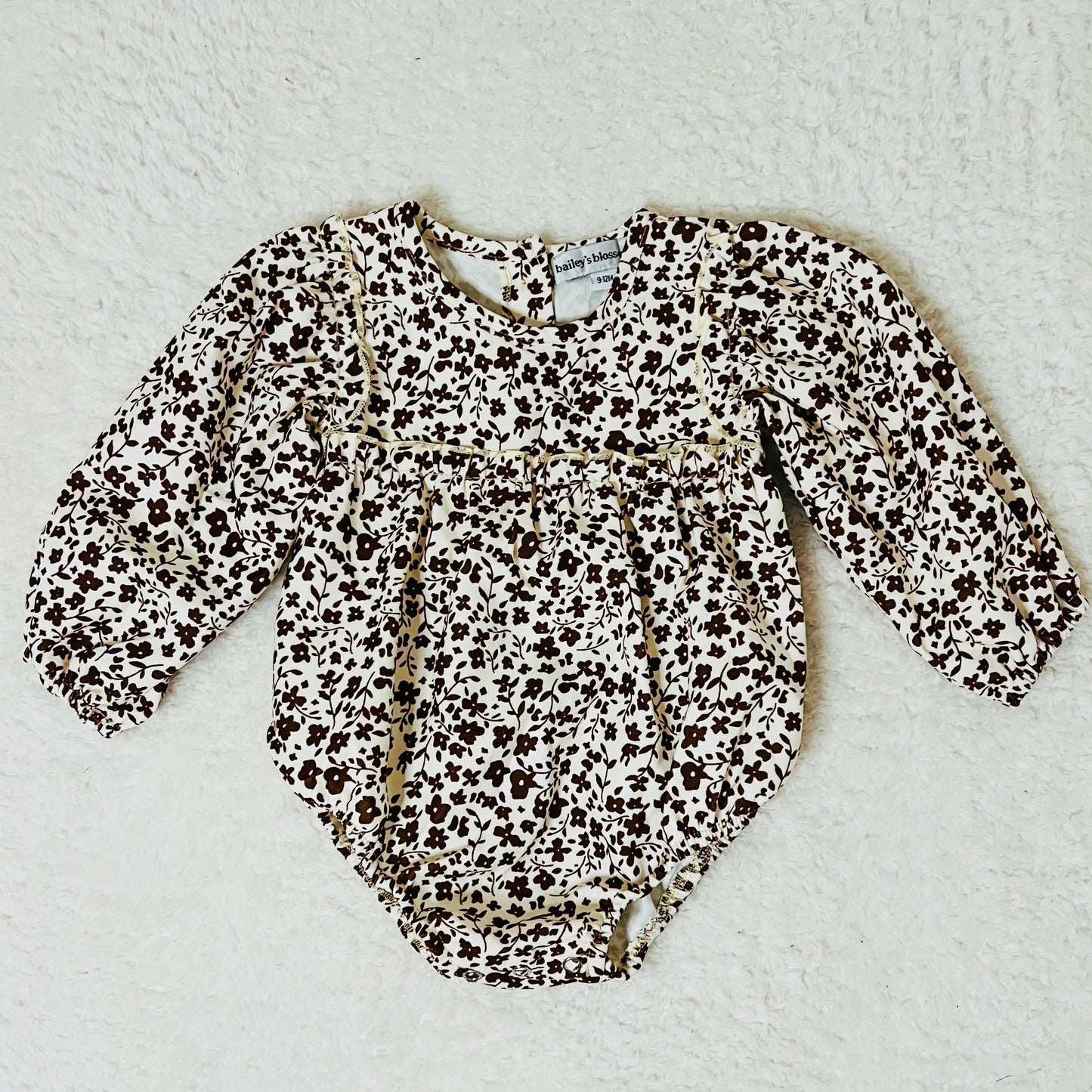 Brown Floral Romper