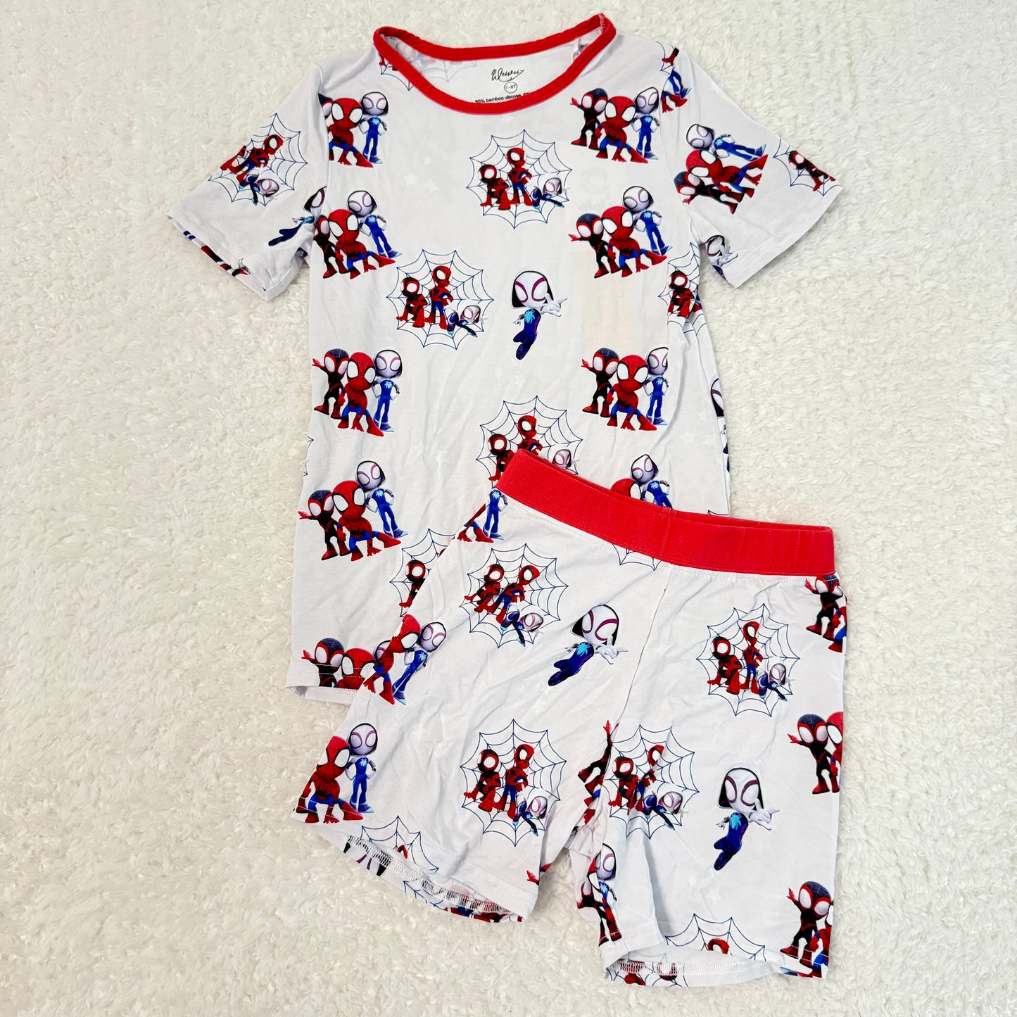 Patriotic Spidey Bamboo Short Set
