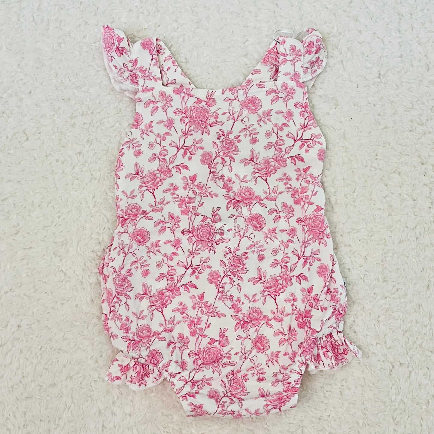 Rosewood Toile Bamboo Bubble Romper