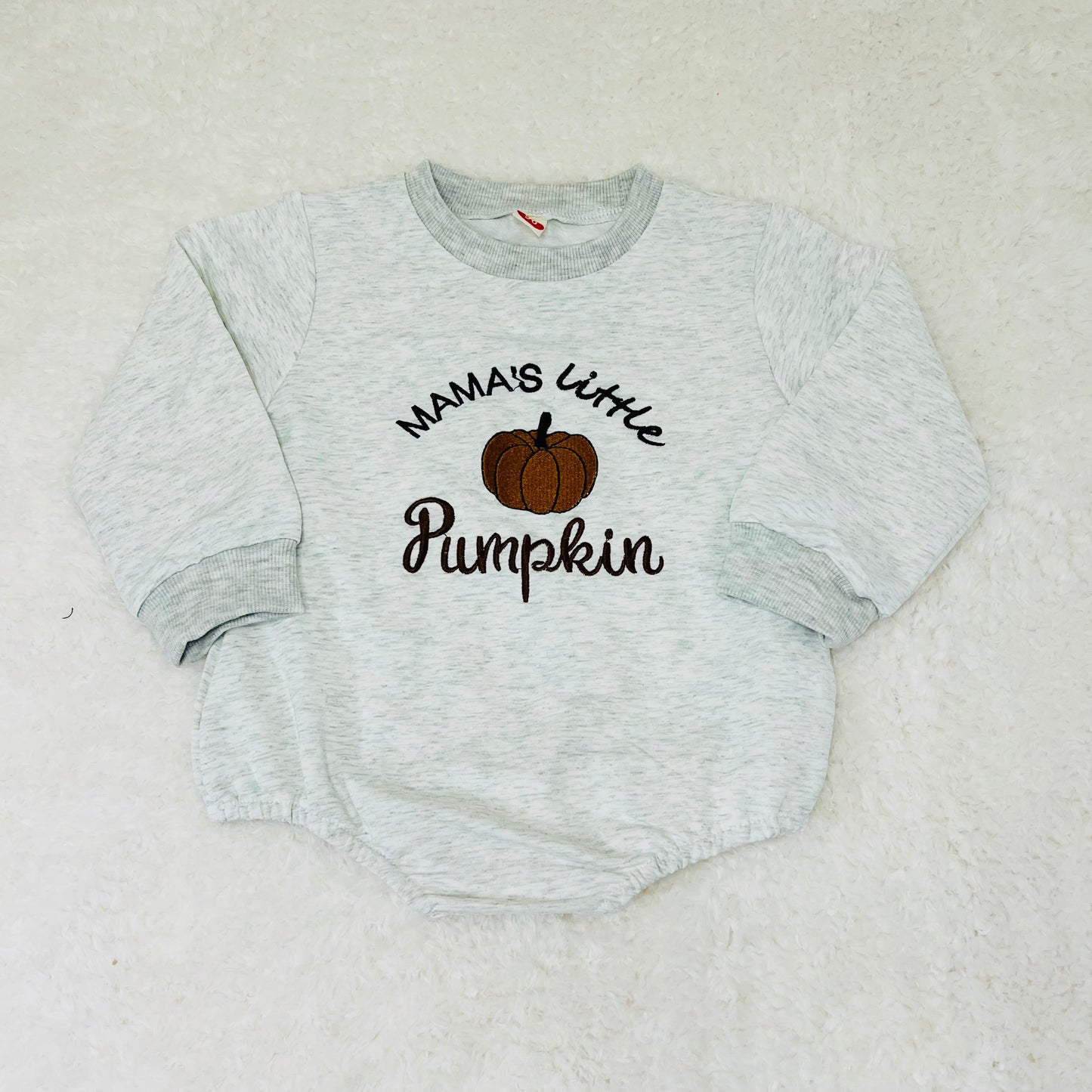 Mama’s Little Pumpkin Embroidered Bubble