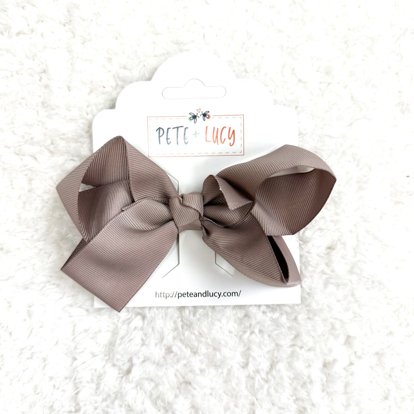 Taupe Bow Clip