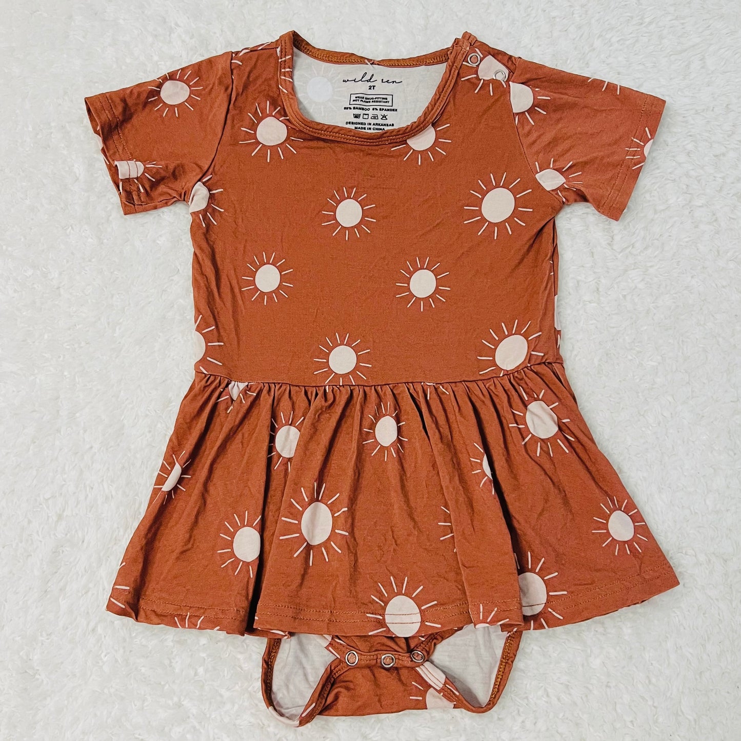 Rust Sun Bamboo Twirl Bodysuit