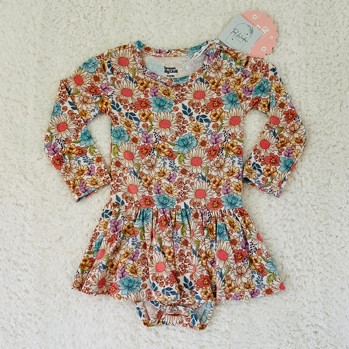 Flower Fields Bamboo Body Suit Dress