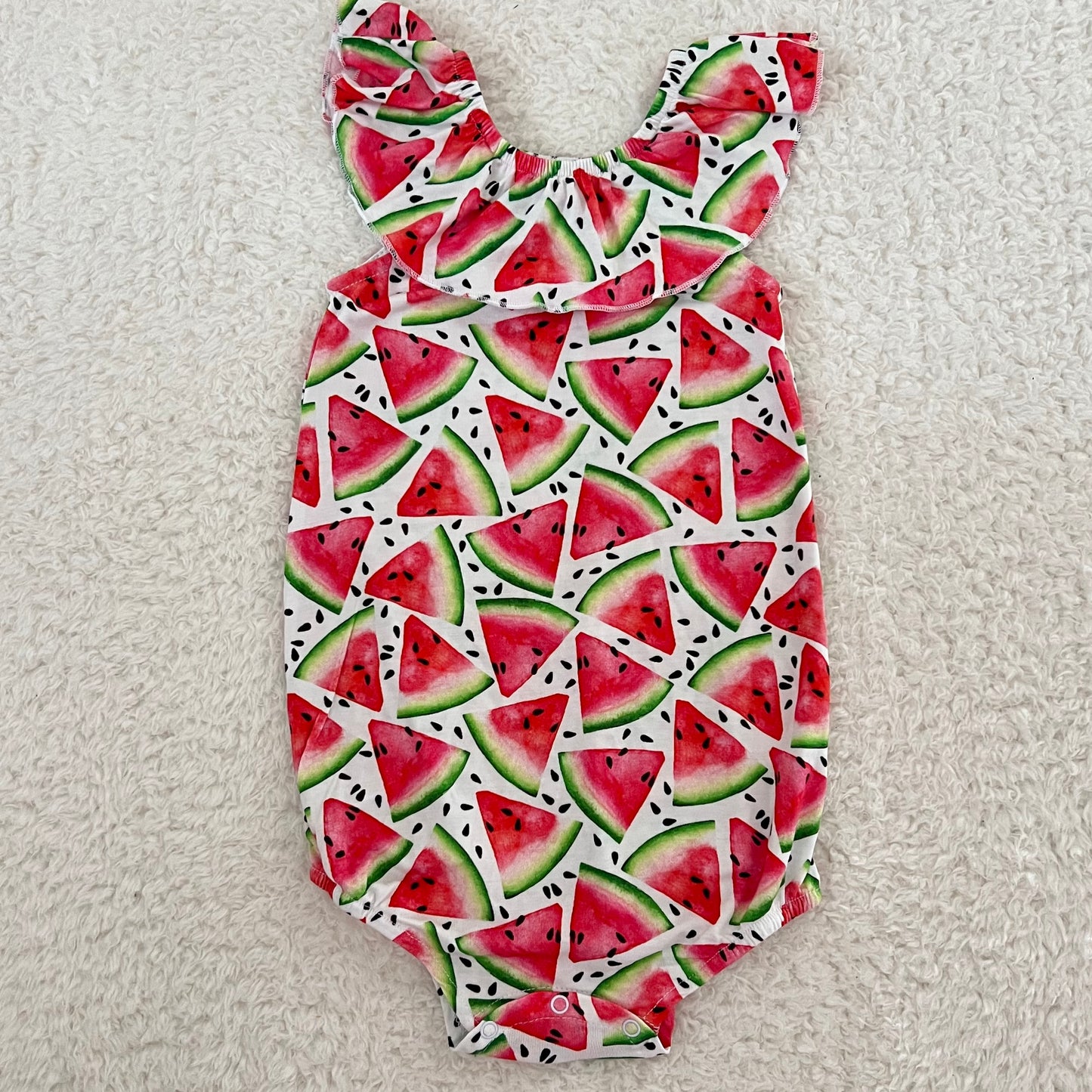 Watermelon Bamboo Bubble Romper