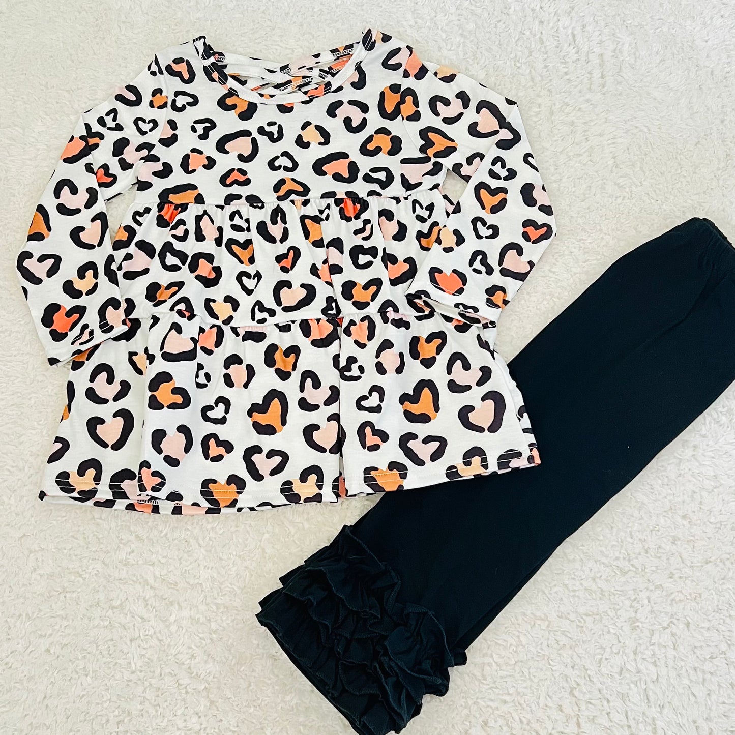 Black Leopard Heart Set
