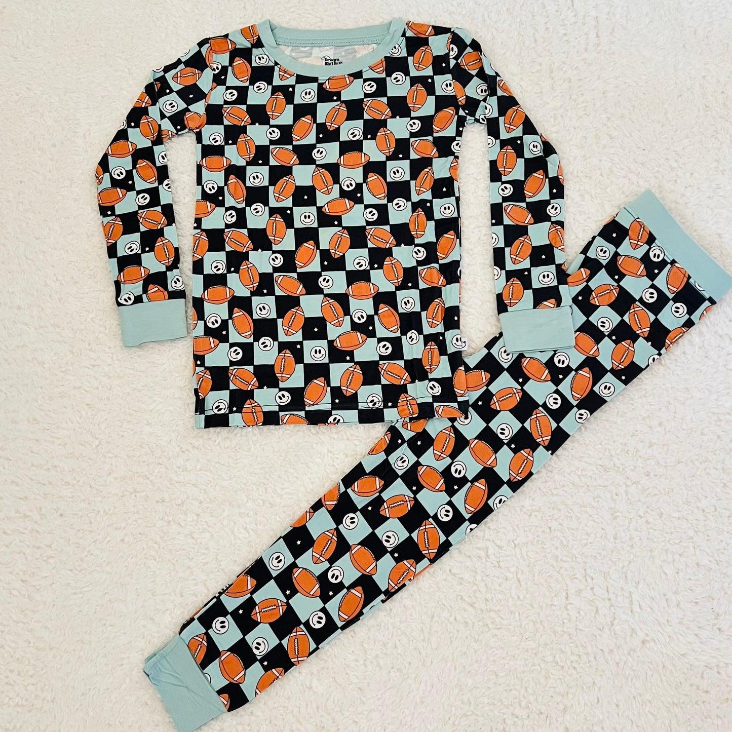 Checkered Football Bamboo Set