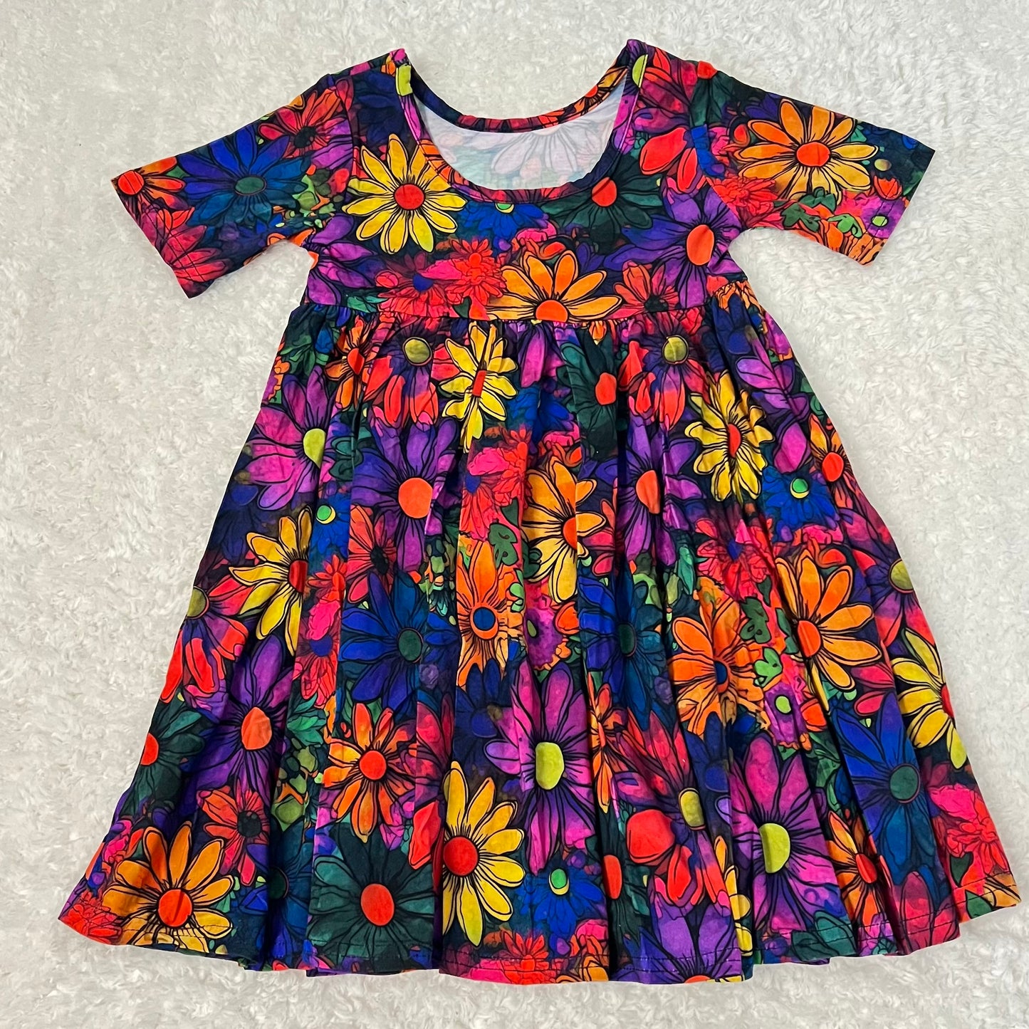 Watercolor Floral Bamboo Dress