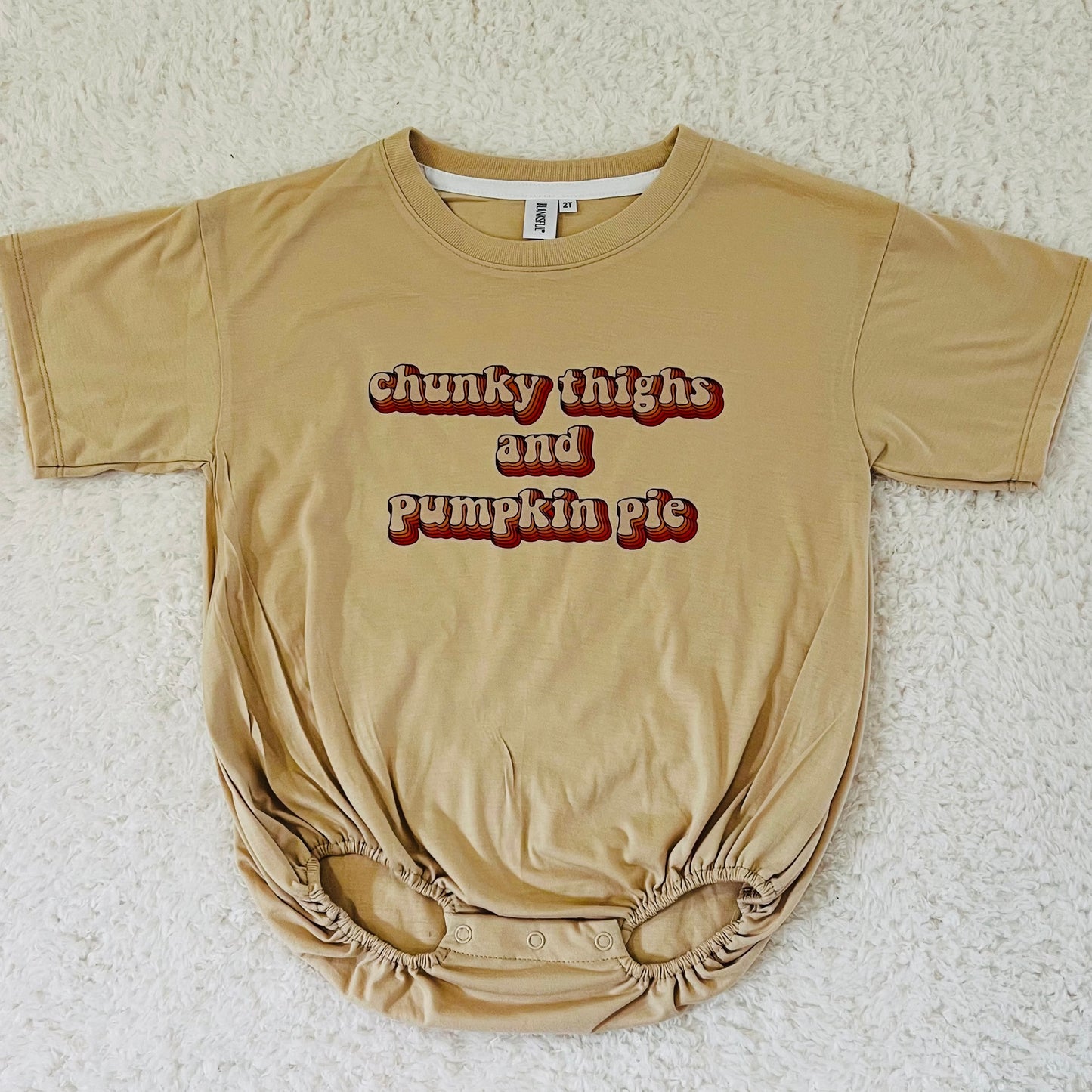 Chunky Thighs & Pumpkin Pie Bubble Romper