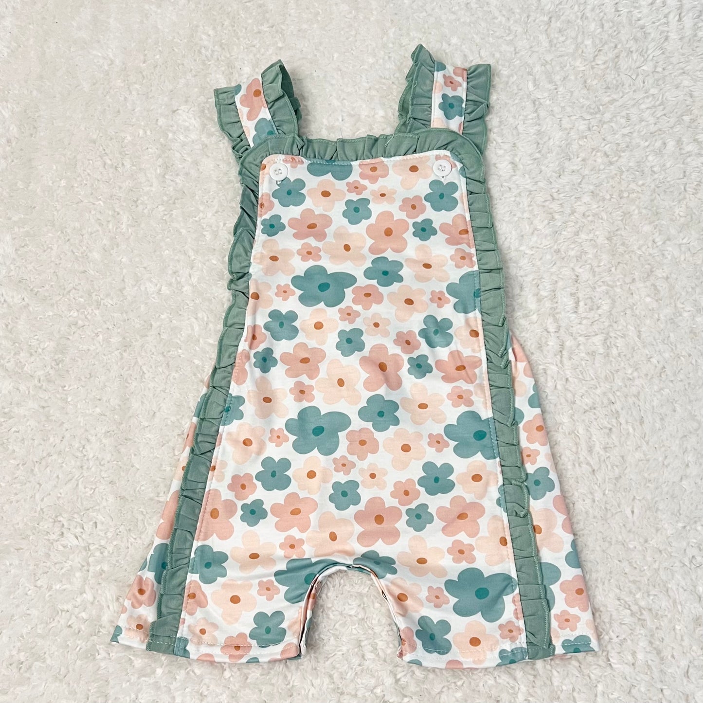 Sage Floral Romper