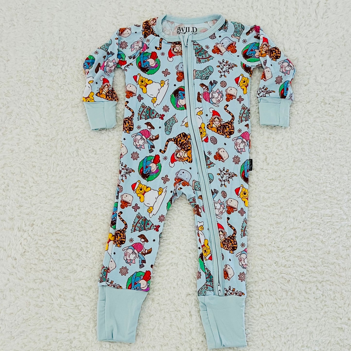 Christmas Pooh Bamboo Zippy