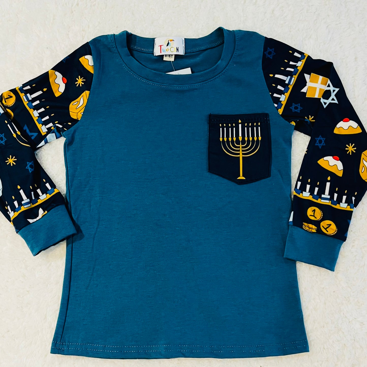 Star of David Pocket Long Sleeve T-Shirt