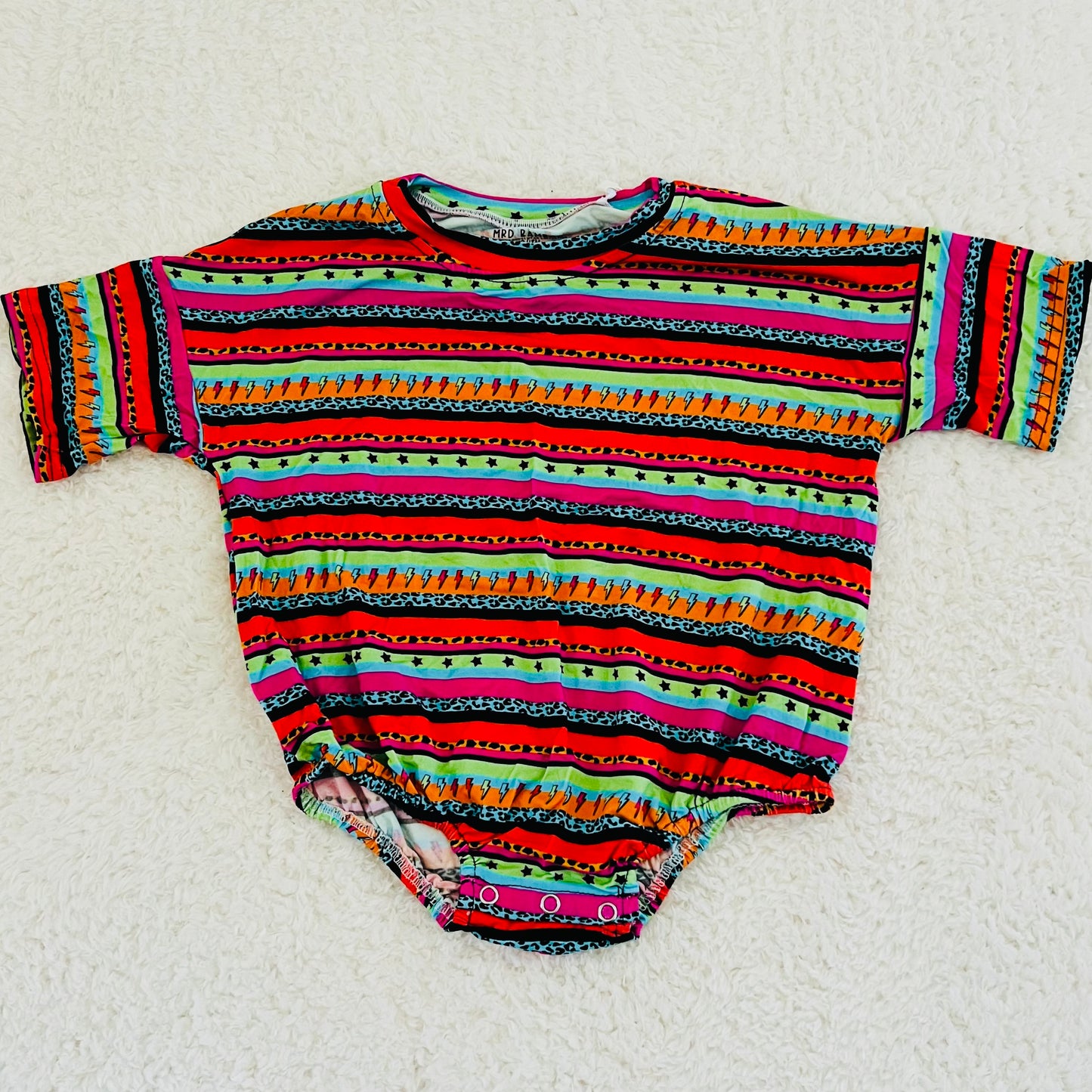 Neon Wild Bamboo Bubble Romper