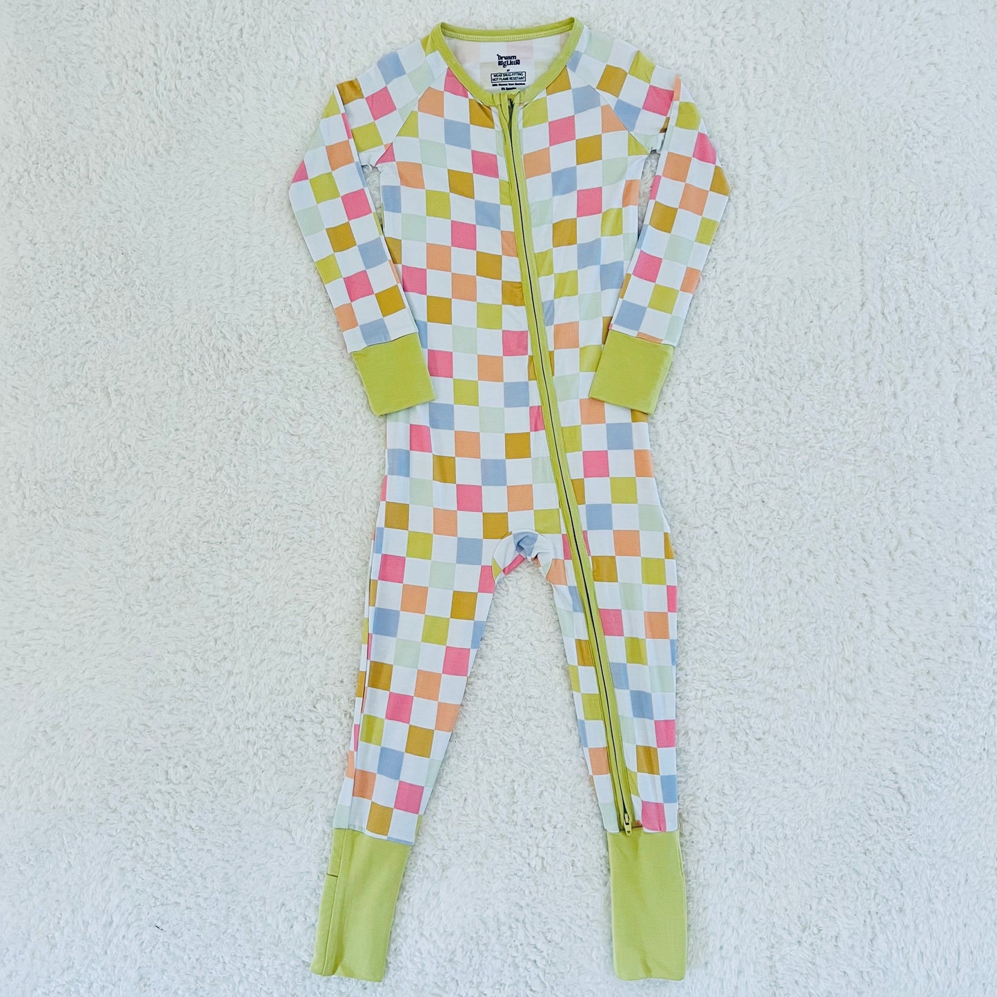 Pastel Checkered Bamboo Zippy