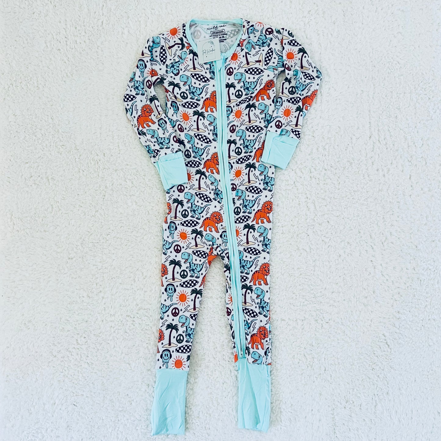 Summer Dinosaur Bamboo Zippy