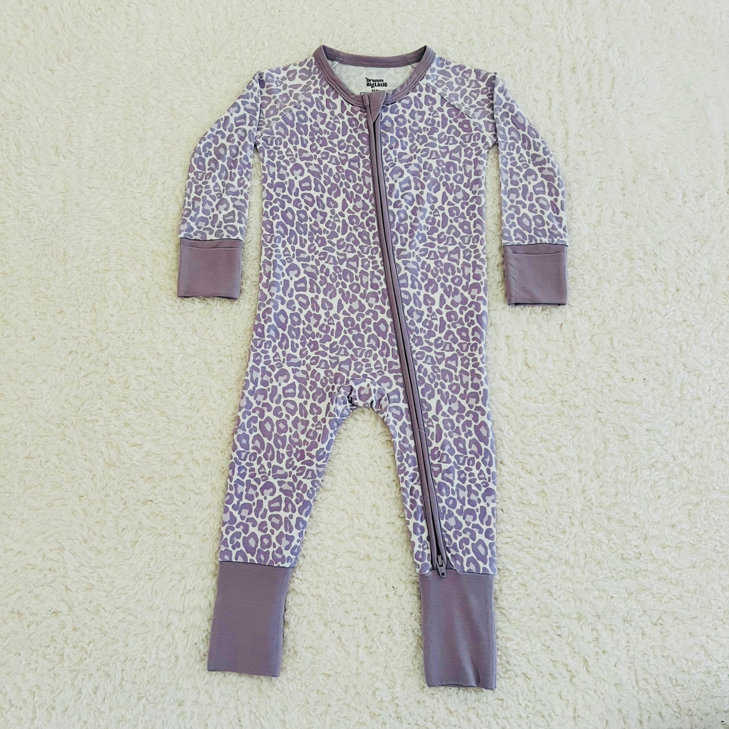 Purple Leopard Bamboo Zippy