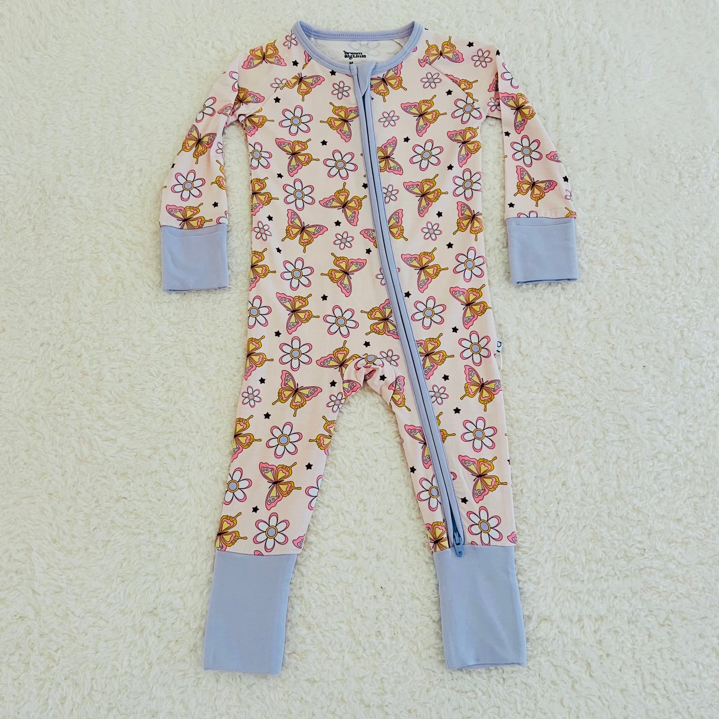 Purple Butterfly Bamboo Zippy