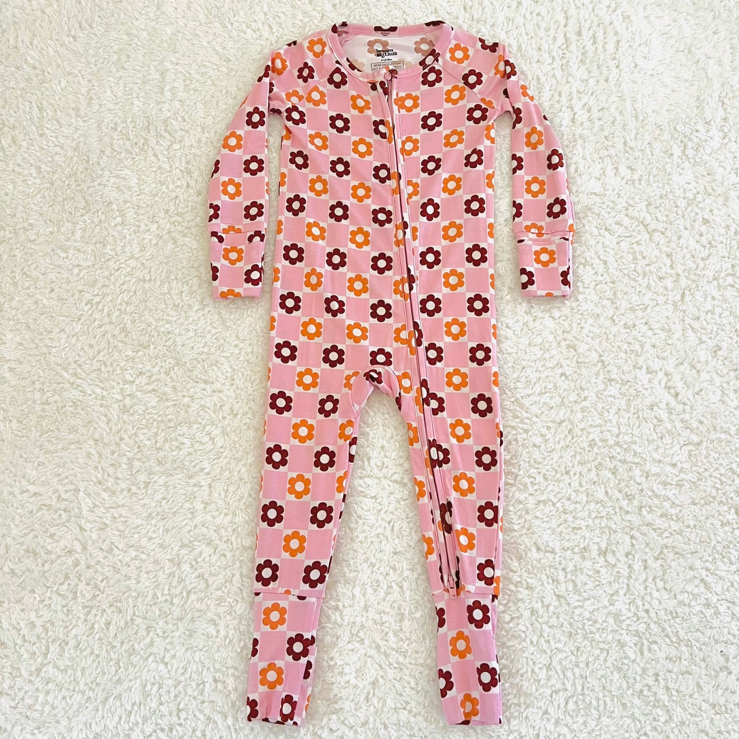 Checkered Flower Bamboo Zippy