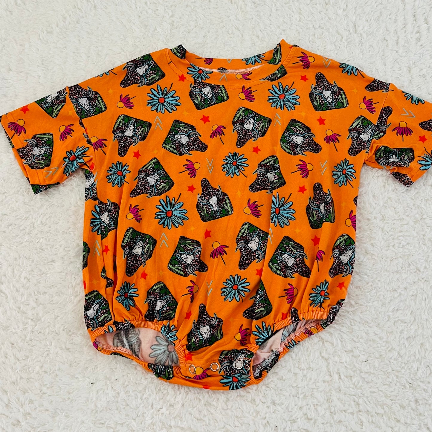 Neon Western Bamboo Bubble Romper