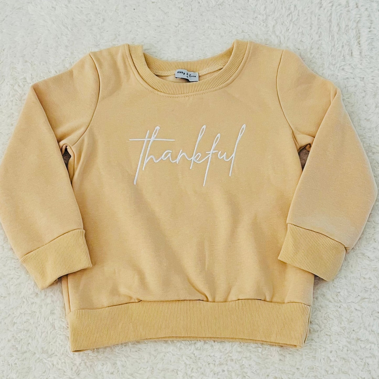 Thankful Fleece Embroidered Crewneck