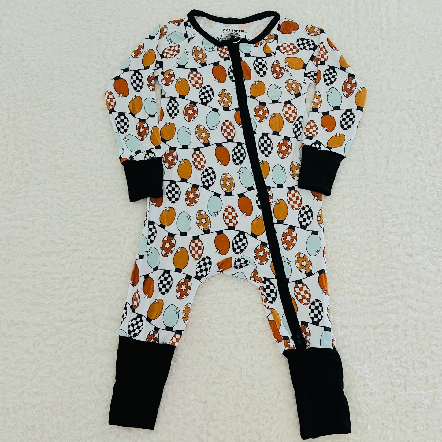 Blue Retro Bulb Bamboo Zippy