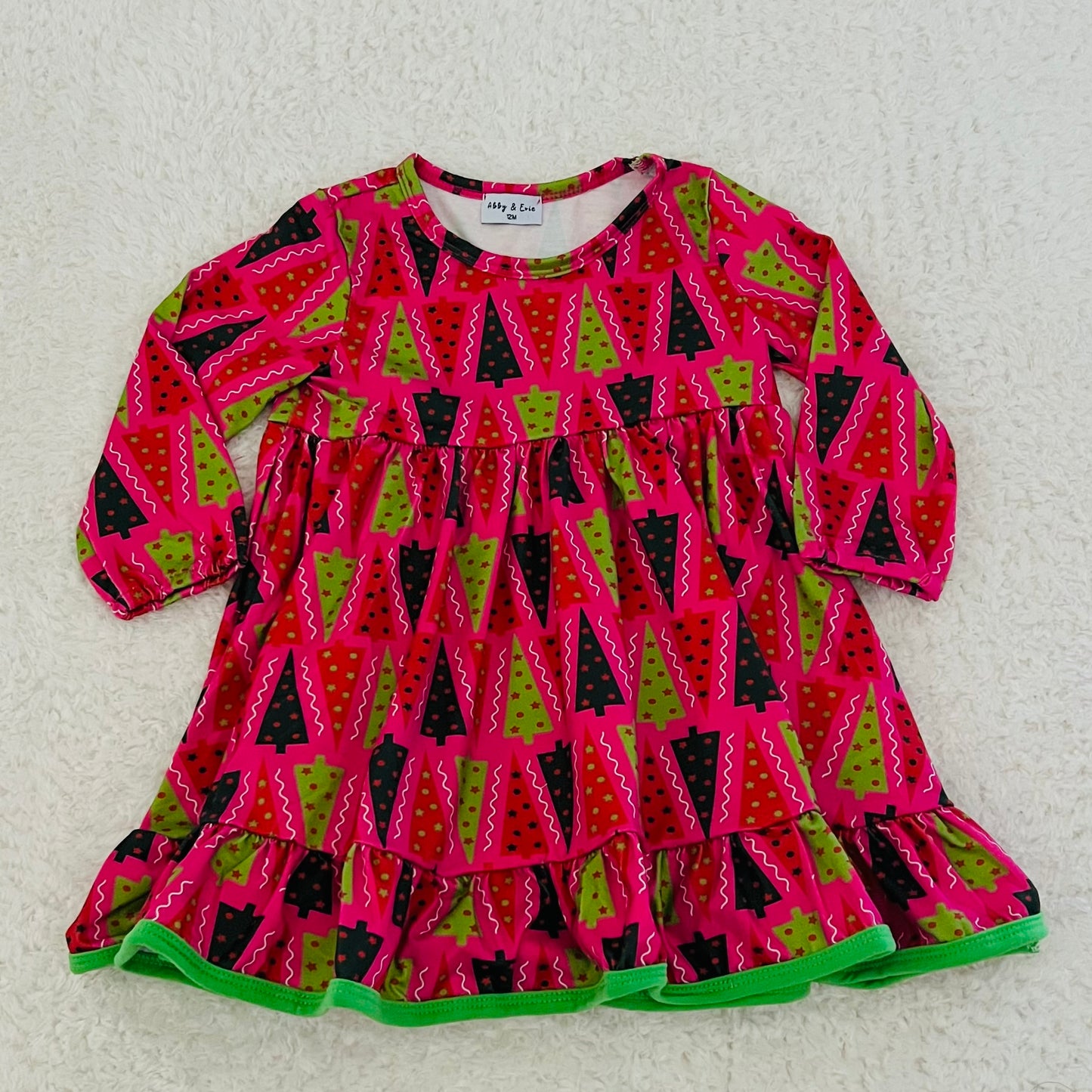 Pink Tree Twirl Dress