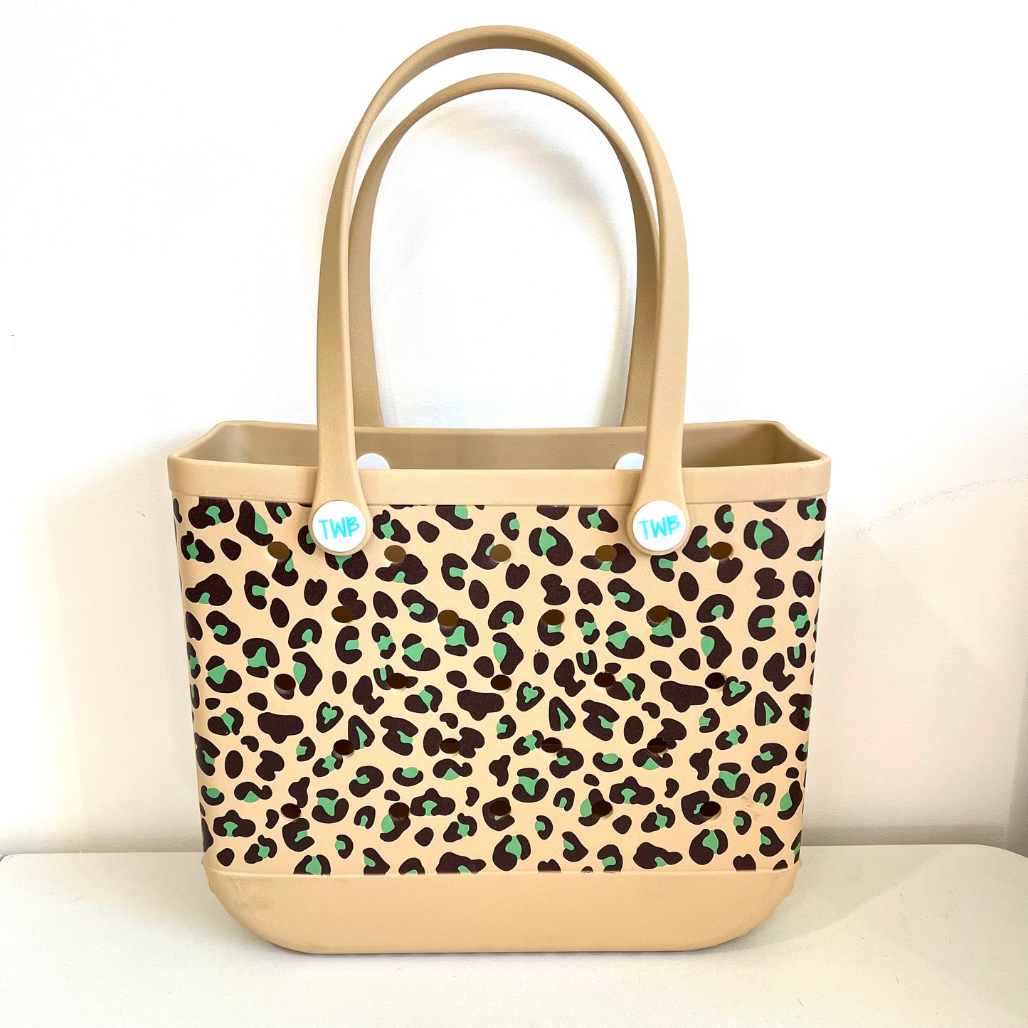 Mint Leopard Medium TWB Bag