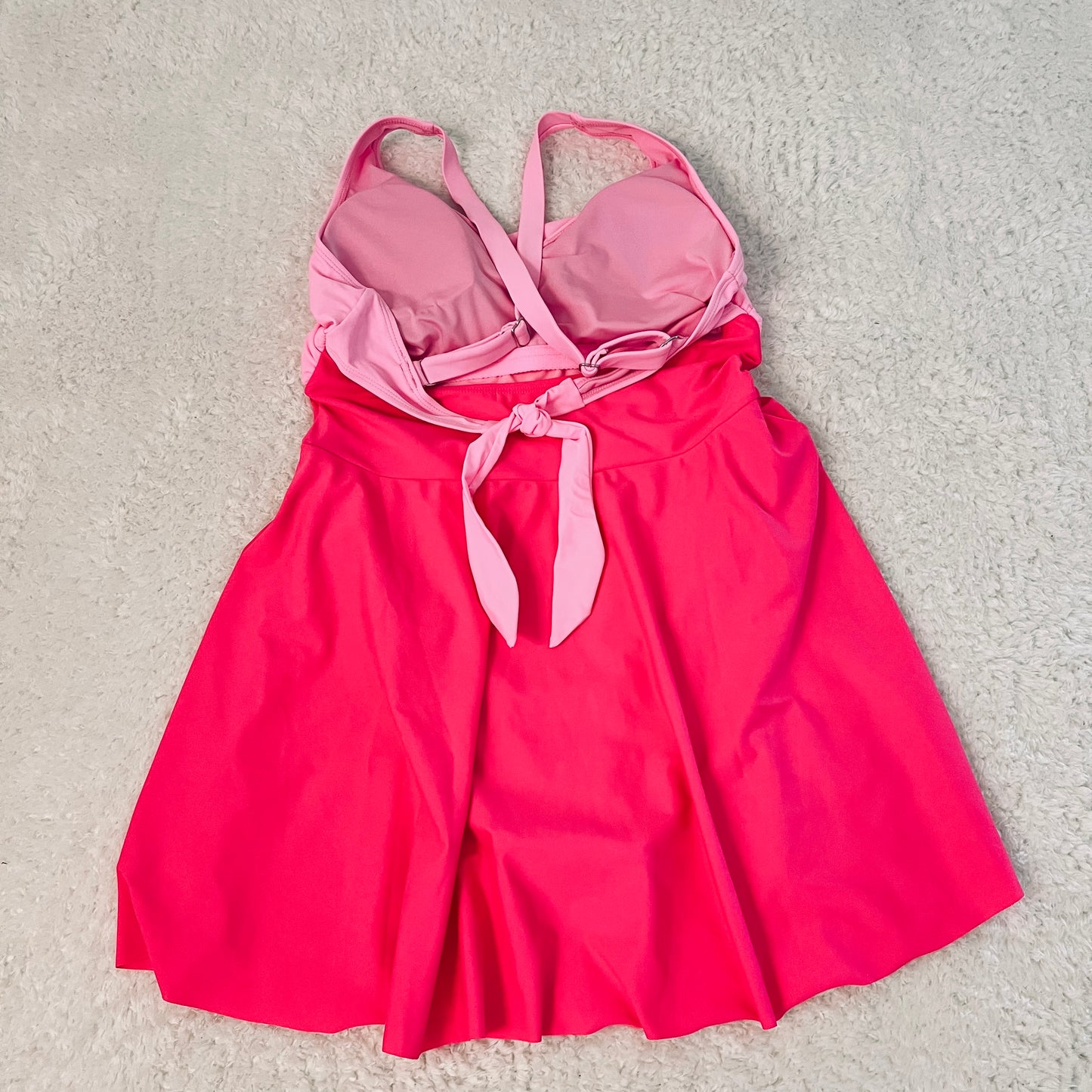 Crisscross Straps Flared One Piece Swimsuit