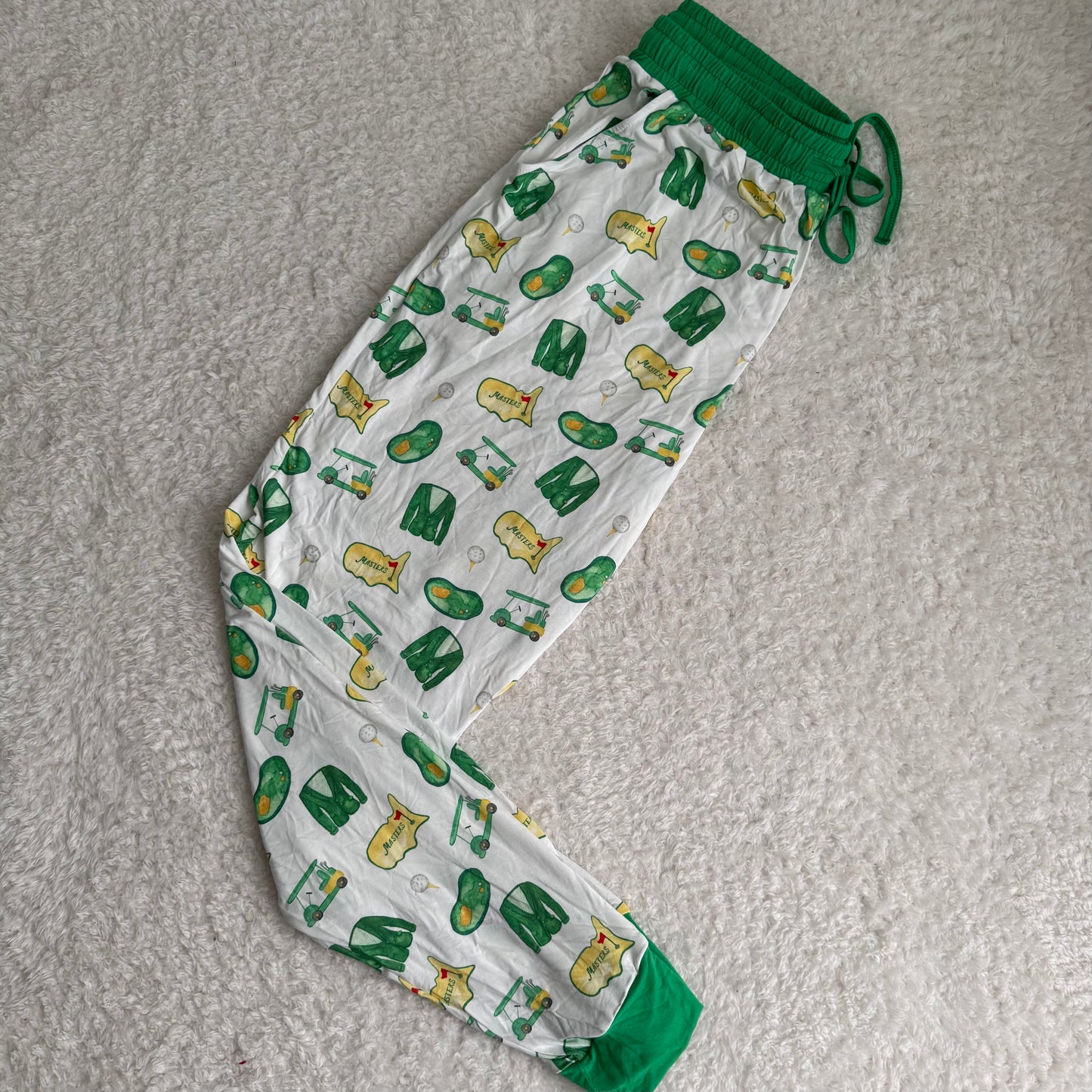 Green Jacket Cutie Adult Bamboo Joggers *TWB CUSTOM*