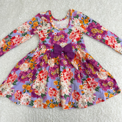 Lavender Fields Bow Back Dress with Pockets