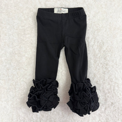 Black Ruffle Leggings
