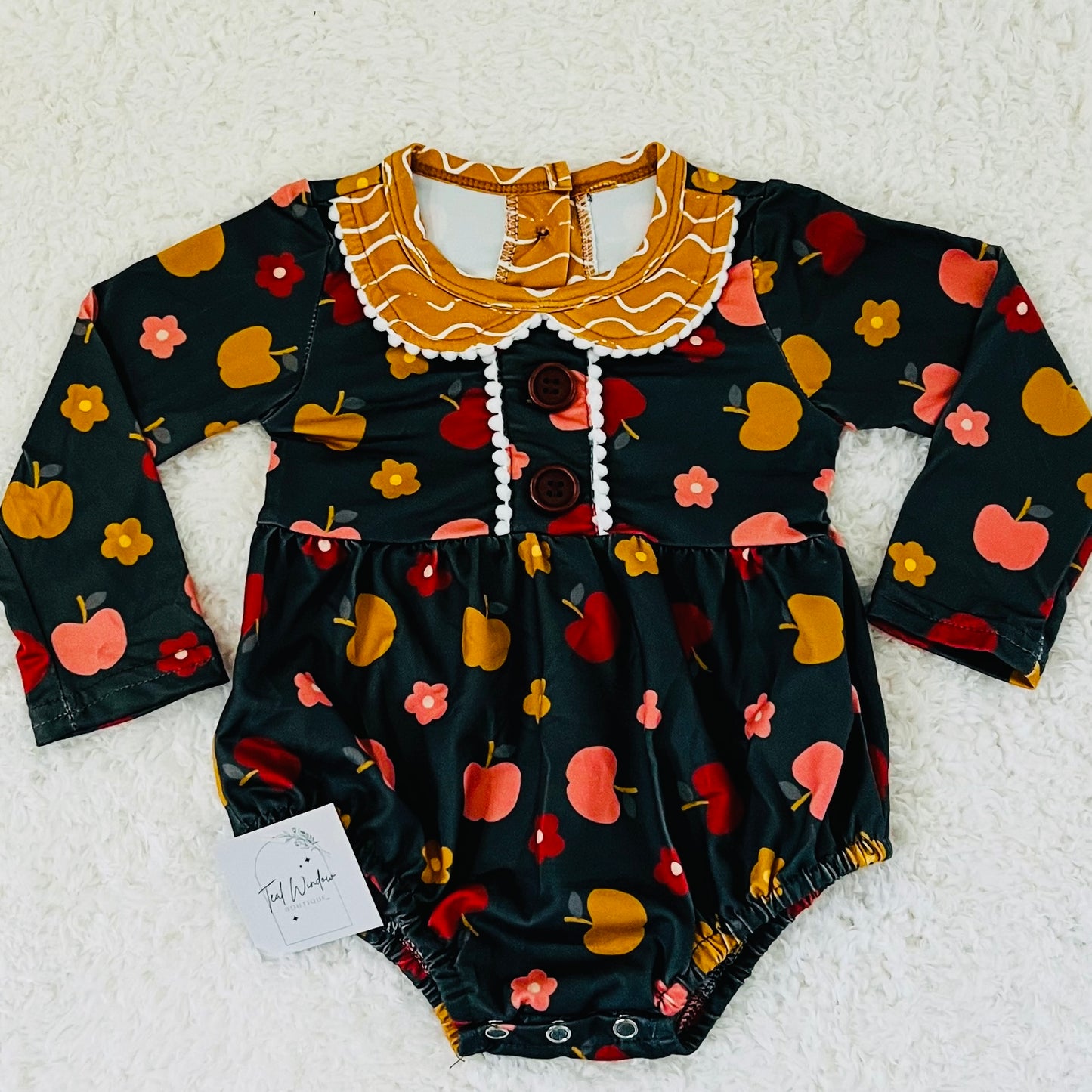 Collared Apple Romper