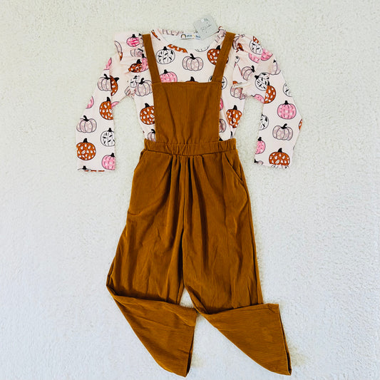 Pumpkin Corduroy Overalls