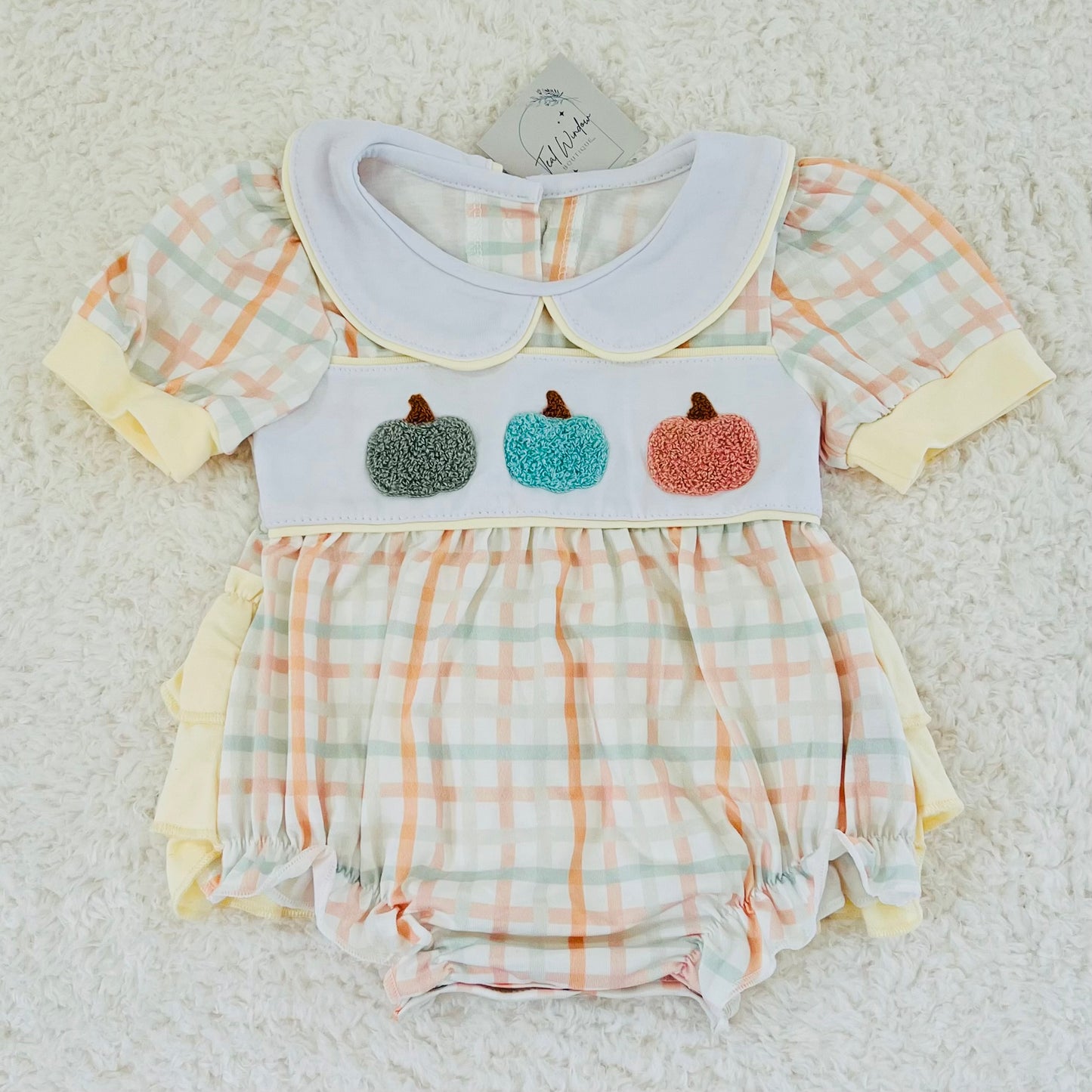 Collared Pumpkin Romper