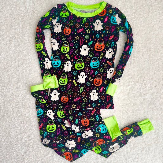 Trick or Teal Bamboo Long Sleeve Set *TWB CUSTOM*