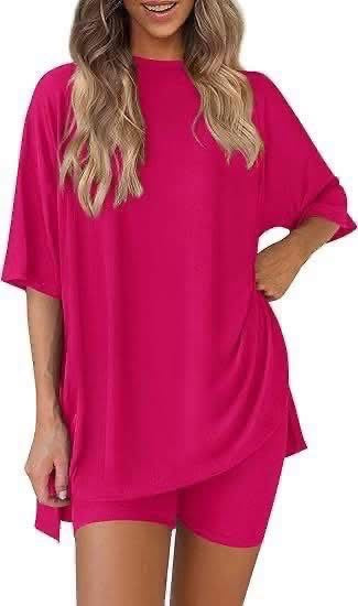 Oversized Hot Pink Biker Set