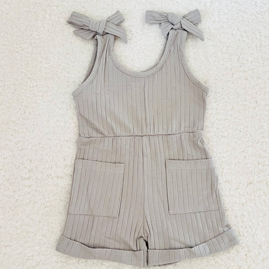 Light Gray Tie Romper