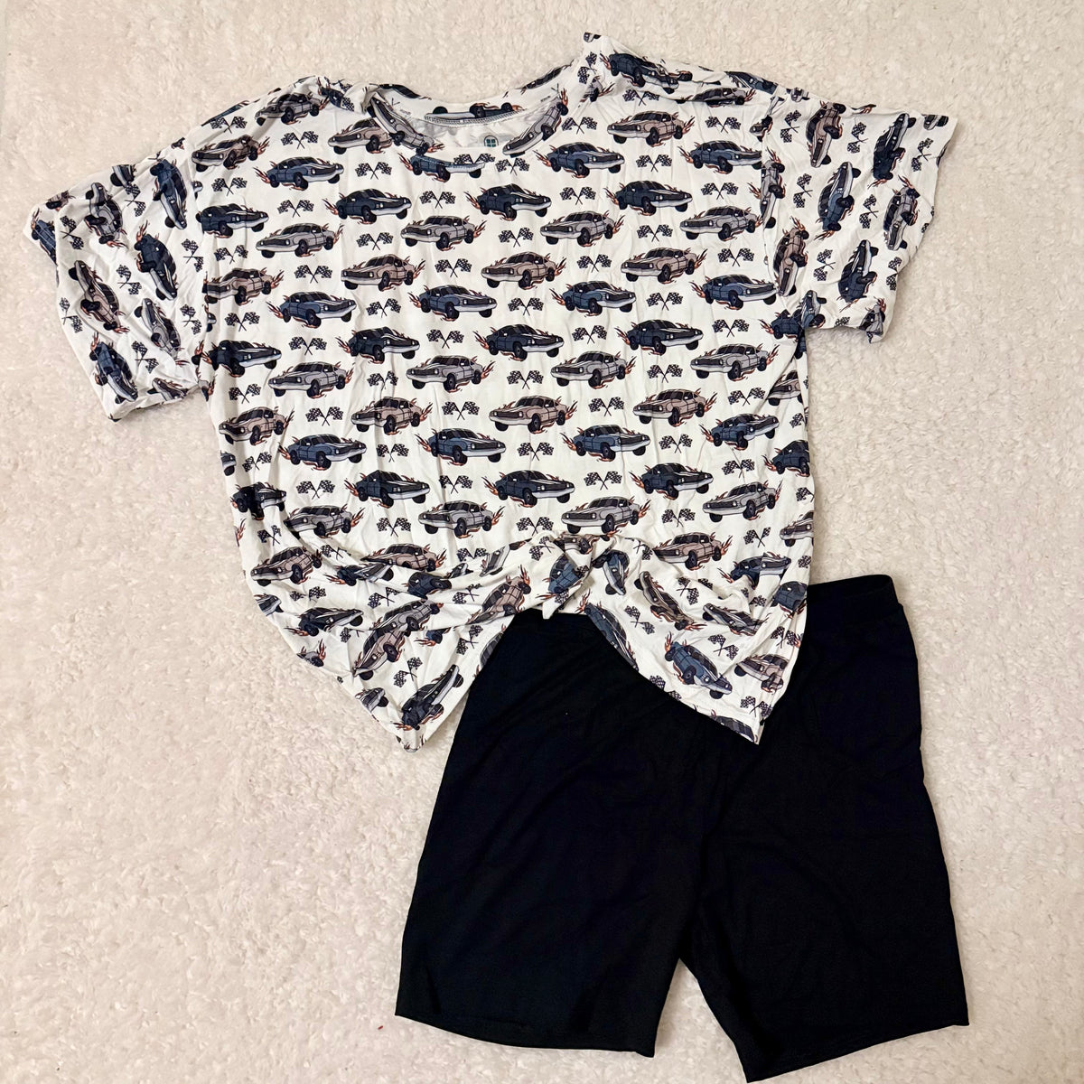 Classic Cruisin’ Adult Bamboo Oversized Tee + Biker Set *TWB CUSTOM*