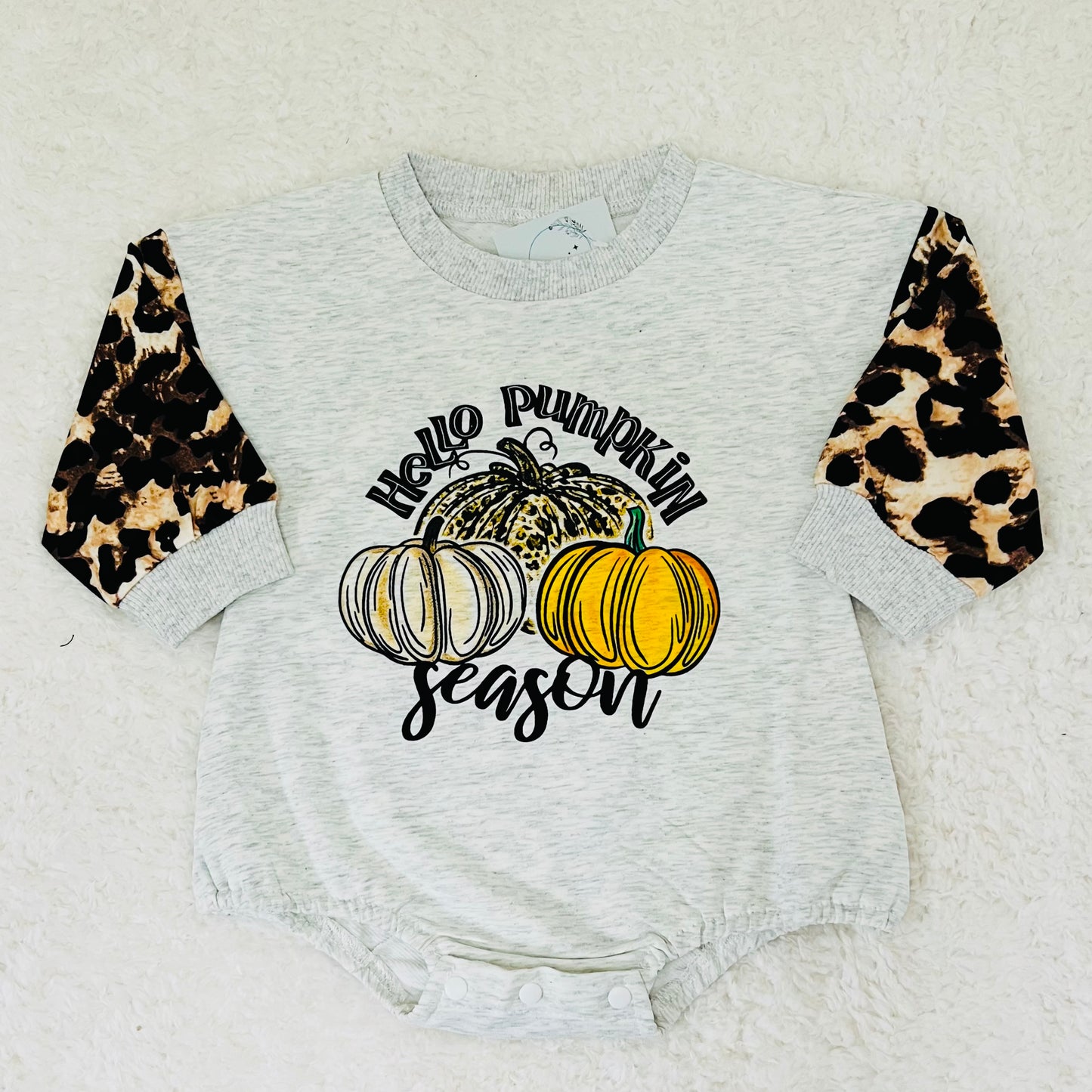 Hello Pumpkin Season Bubble Romper