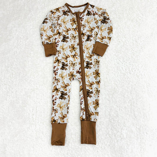Brown Bows Bamboo Zippy