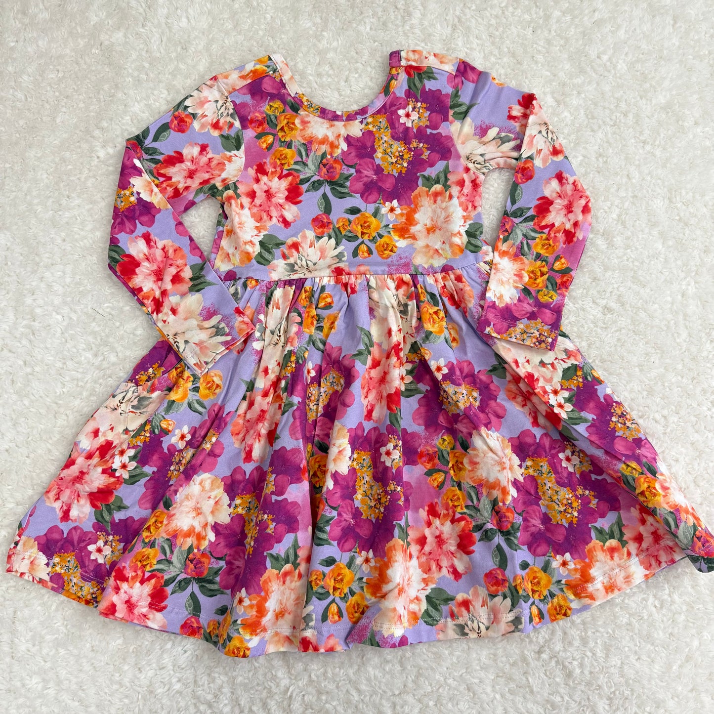 Lavender Fields Bow Back Dress with Pockets