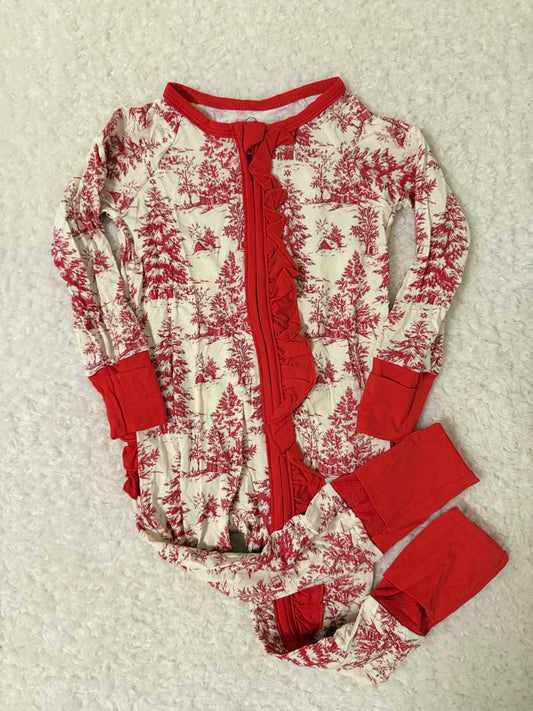 Classic Christmas Ruffle Zippy *TWB CUSTOM*