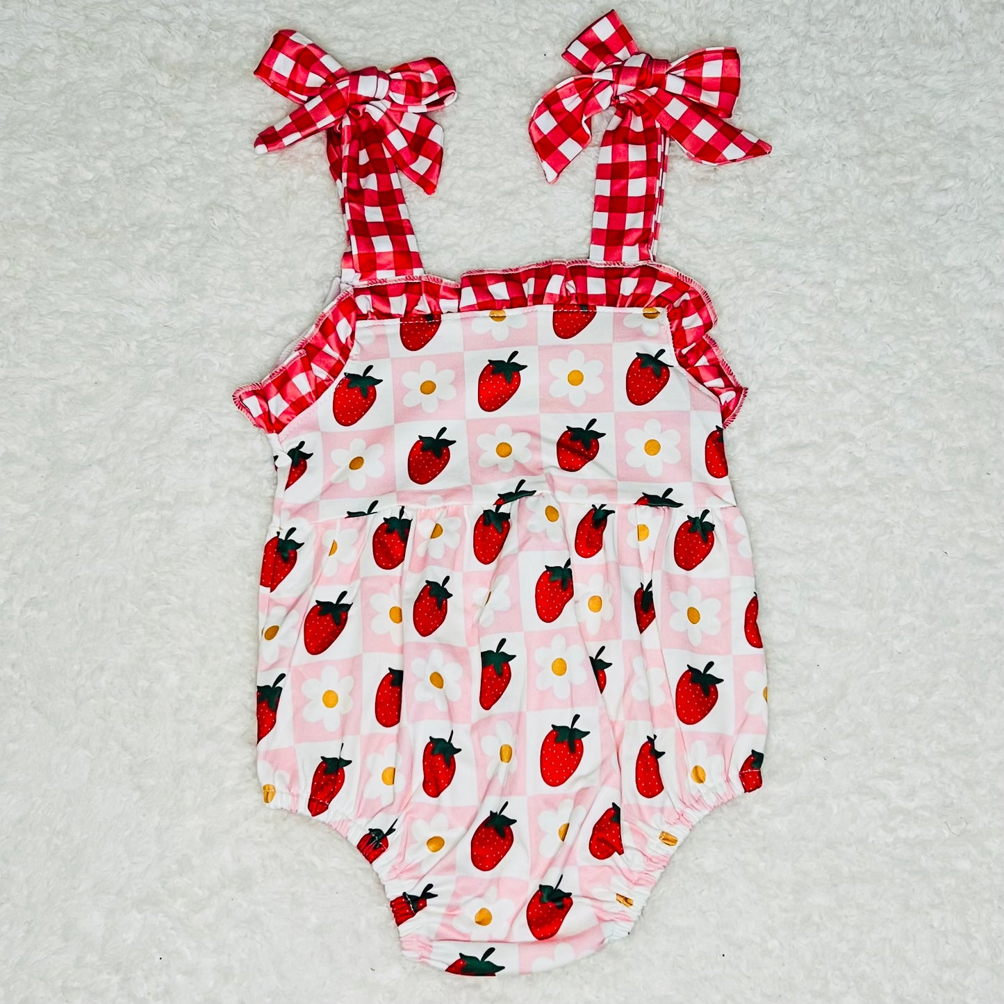 Strawberry Tie Romper