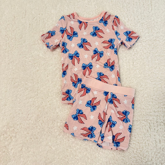 Patriotic Ribbon Bamboo Short Set