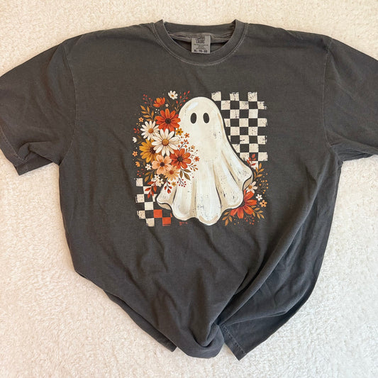 Vintage Checkered Halloween T-Shirt