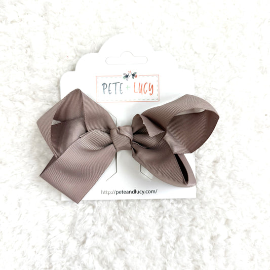 Taupe Bow Clip