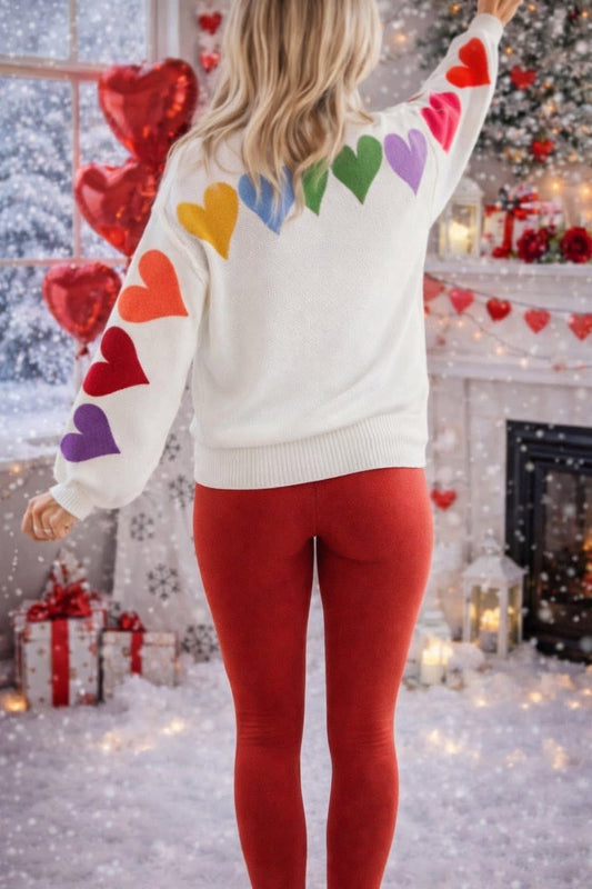 Rainbow Heart Sweater