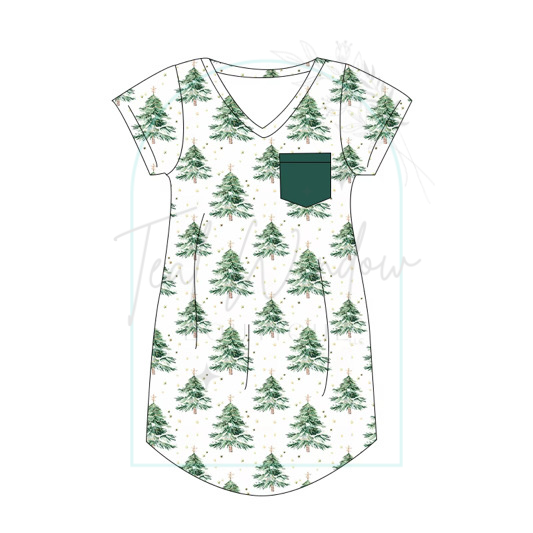 Pre-Order: Evergreen Dreams ADULT Nightgown *TWB CUSTOM*