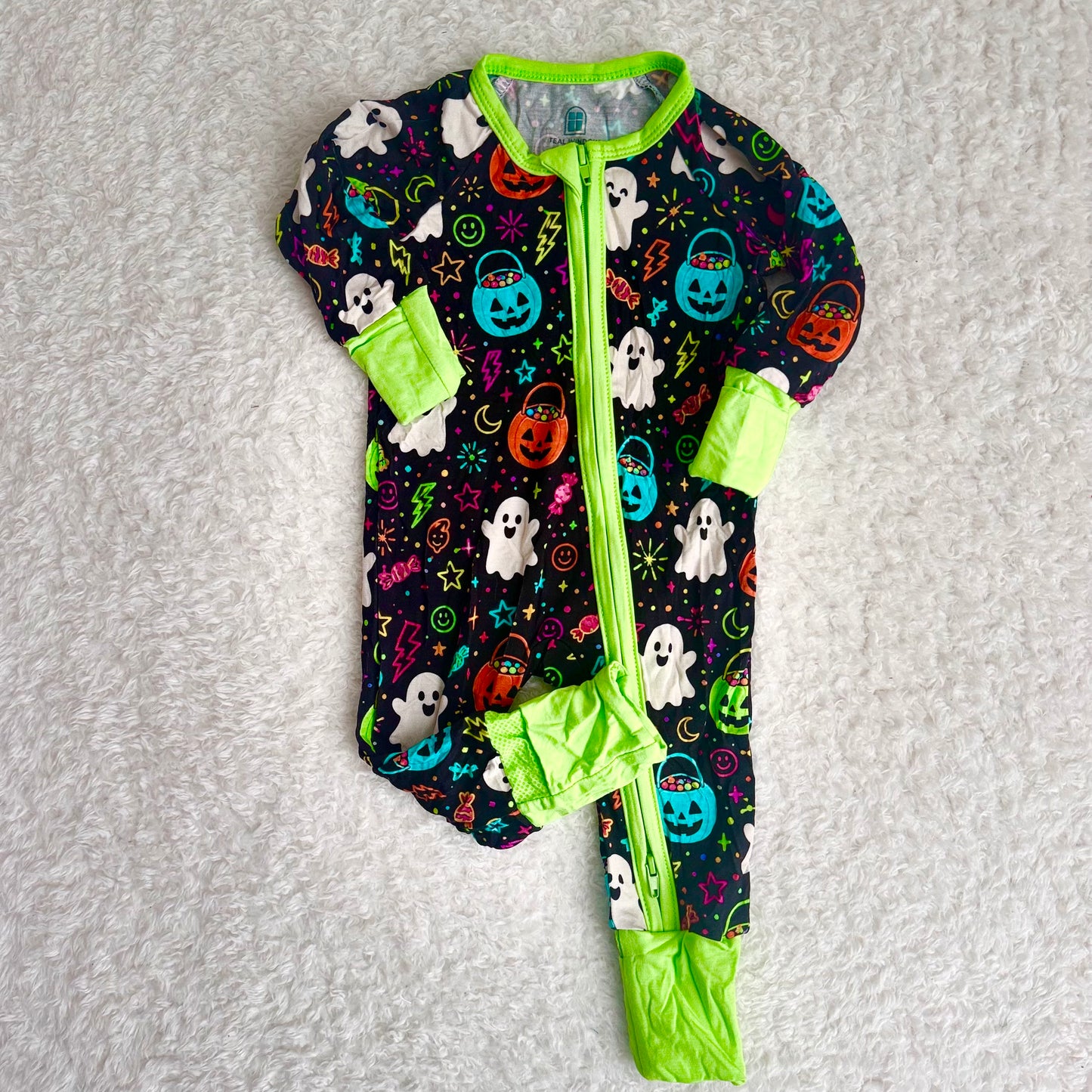 Trick or Teal Bamboo Zippy *TWB CUSTOM*