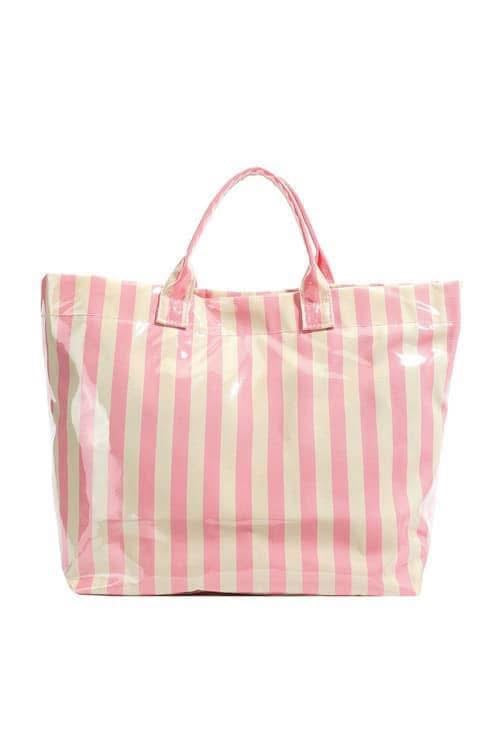 Glossy Striped Tote
